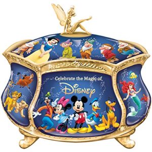 bradford exchange disney heirloom music box w/ 22k gold accent plays when you wish upon a star