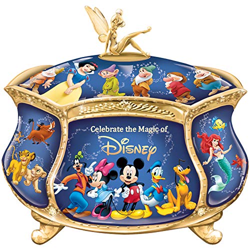 Bradford Exchange Disney Heirloom Music Box w/ 22K Gold Accent Plays When You Wish Upon A Star