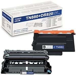 van enterprises high yield 1 pack black tn880 tn-880 toner & dr820 dr-820 drum compatible replacement for brother dcp-l5500dn dcp-l5600dn dcp-l5650dn mfc-l6700dw mfc-l6750dw mfc-l5700dw printer
