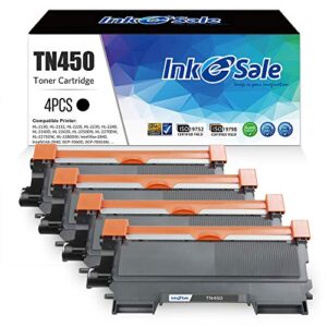 ink e-sale compatible high yield brother tn420 tn450 toner cartridge black for brother hl-2240 hl-2240d hl-2270dw hl-2280dw mfc-7360n mfc-7860dw hl-2220 mfc-7240 intellifax 2840 2940 printer (4-pack)