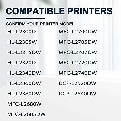 Van Enterprises High Yield 2 Pack Black TN630 TN-630 Compatible Toner Cartridge Replacement for Brother HL-L2300D L2340DW L2380DW MFC-L2680W L2707DW L2720DW L2740DW DCP-L2520DW Printer Ink