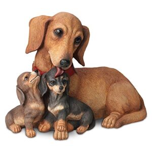 Dachshund Kisses Mother and Puppies Masterpiece Sculpture by The Bradford Exchange