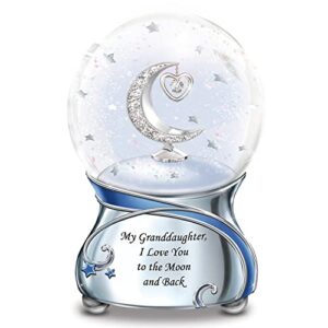 granddaughter, i love you to the moon musical glitter globe