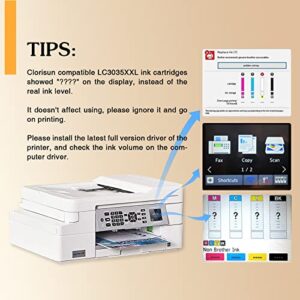 Clorisun LC3035 3035 LC3033 Ink Cartridge Replacement for Brother LC3035 3035 LC3033 3033 with MFC J995DW J805DW J815DW J995DWXL J805DWXL Printer (Black Cyan Magenta Yellow, 4-Pack)