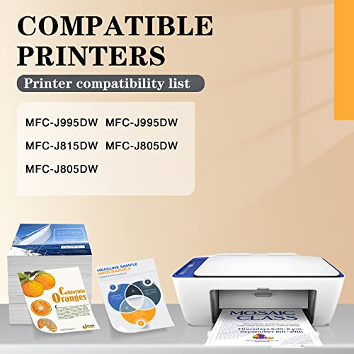 Clorisun LC3035 3035 LC3033 Ink Cartridge Replacement for Brother LC3035 3035 LC3033 3033 with MFC J995DW J805DW J815DW J995DWXL J805DWXL Printer (Black Cyan Magenta Yellow, 4-Pack)