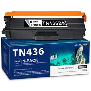tn-436bk tn436 toner cartridge (black, 1-pack) extra high yield compatible tn-436bk toner lvel replacement for brother mfc-l8690cdw mfc-l8900cdw mfc-l9570cdwt mfc-l9570cdw printer