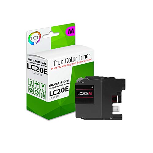 TCT Compatible Ink Cartridge Replacement for Brother LC20E LC20EBK LC20EC LC20EM LC20EY High Yield Works with Brother MFC-J5920DW J985DW Printers (Black, Cyan, Magenta, Yellow) - 4 Pack