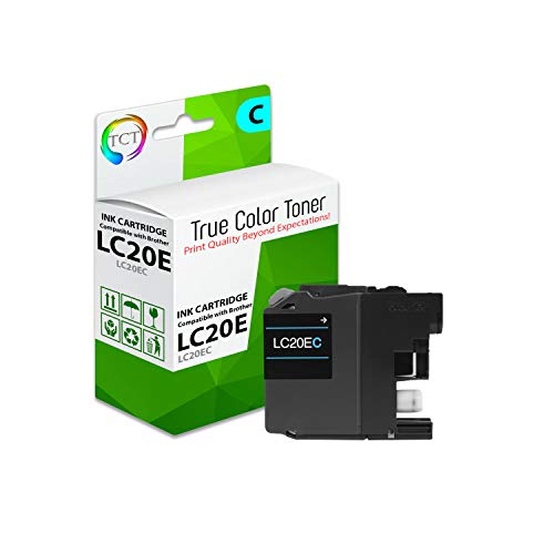 TCT Compatible Ink Cartridge Replacement for Brother LC20E LC20EBK LC20EC LC20EM LC20EY High Yield Works with Brother MFC-J5920DW J985DW Printers (Black, Cyan, Magenta, Yellow) - 4 Pack