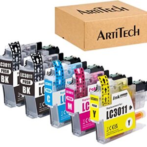 Replacement for Brother LC3011 LC-3011 BKCMY Compatible Ink Cartridges Works with Brother MFC-J491DW MFC-J895DW MFC-J497DW MFC-J690DW Printers, 5 Pack LC3011 (2 Black, 1 Cyan, 1 Magenta, 1 Yellow)