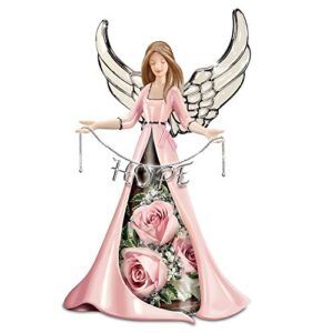 the bradford exchange hope blossoms breast cancer support angel floral centerpiece