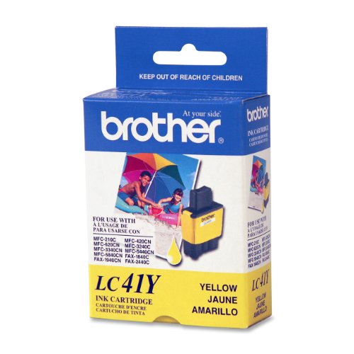 Brother LC41Y Ink Cartridge, 400 Page Yield, Yellow