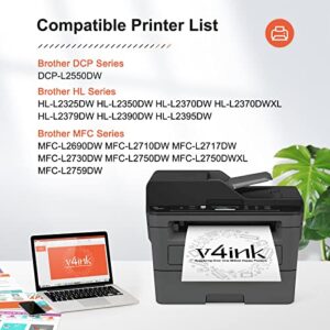 v4ink Compatible TN-760 Toner Cartridge Replacement for Brother TN760 TN730 TN770 Ink for HL-L2350DW HL-L2370DW HL-L2395DW MFC-L2690DW MFC-L2710DW MFC-L2717DW MFC-L2750DW DCP-L2550DW (1Pack)