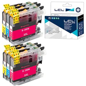 lcl compatible ink cartridge replacement for brother lc20e lc20ec lc20em lc20ey xxl mfc-j985dw mfc-j5920dw mfc-j775dw (6-pack 2cyan 2magenta 2yellow)