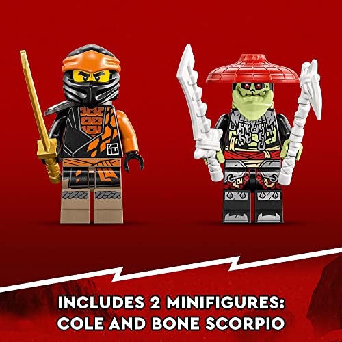 LEGO NINJAGO Cole’s Earth Dragon EVO 71782, Upgradable Action Toy Figure for Boys and Girls with Battle Scorpion Creature and 2 Minifigures, 2023 Playset