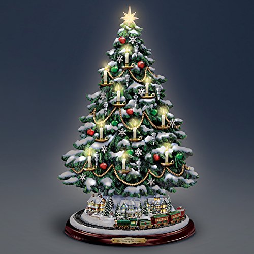 Handcrafted Thomas Kinkade The Heart of Christmas Illuminated Tabletop Tree
