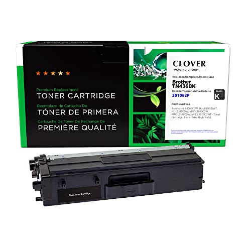 Clover Remanufactured Toner Cartridge Replacement for Brother TN436BK | Black | Extra High Yield