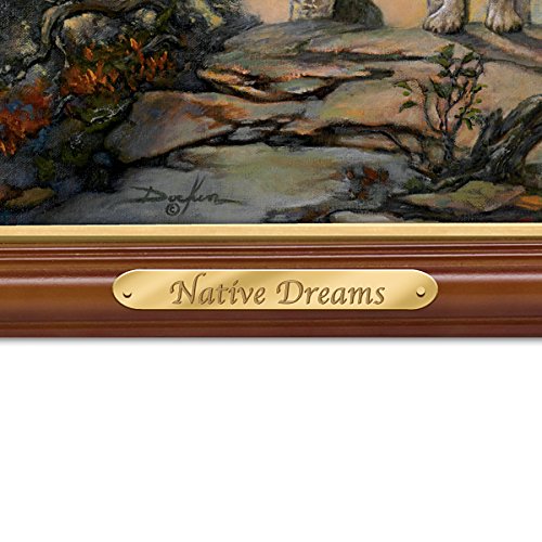 The Bradford Exchange Russ Docken Illuminating Framed Canvas Print: Native Dreams Wall Decor