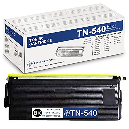 Van Enterprises 1 Pack Black TN540 TN-540 Compatible Toner Cartridge Replacement for Brother DCP-8020 8040 HL-5040 5050 1650NPLUS 1670N 1850 1870n 5150DLT MFC-8420 8820D Printer Ink Cartridge