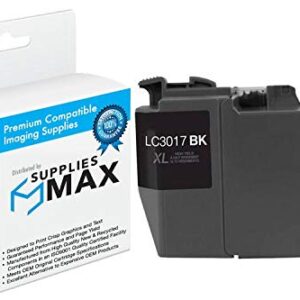 SuppliesMAX Compatible Replacement for Brother MFC-J5330/J5335/J5730/J76530/J6830DW Black High Yield Inkjet (550 Page Yield) (LC-3017BK)