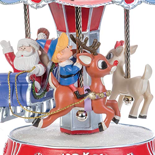 The Bradford Exchange Rudolph The Red-Nosed Reindeer Collectible Music Box with Spinning Carousel