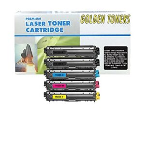 golden toner compatible brother tn221 tn225 toner cartridges use for printers hl-3140cw,hl-3170cdw,mfc-9130cw,mfc-9330cdw,mfc-9340cdw (cmy+2k)