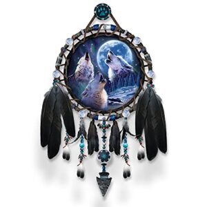 the bradford exchange dreamcatcher collector plate: wolf songs