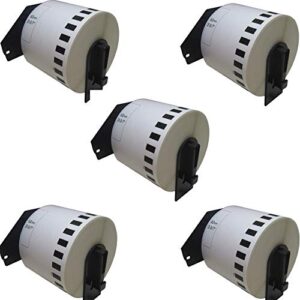 cos imaging 5-pack compatible label replacement for brother dk-2205, dk2205.