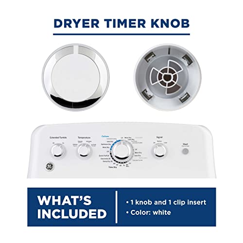 GE Dryer Timer Knob, White, WE01X24552