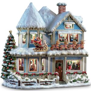 hawthorne village thomas kinkade ‘twas the night before christmas collectible story house by the bradford exchange