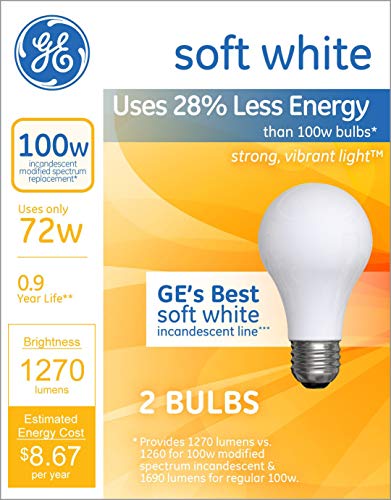 GE Lighting 63005 Light Bulb, Halogen 12 Count (Pack of 1), Soft White