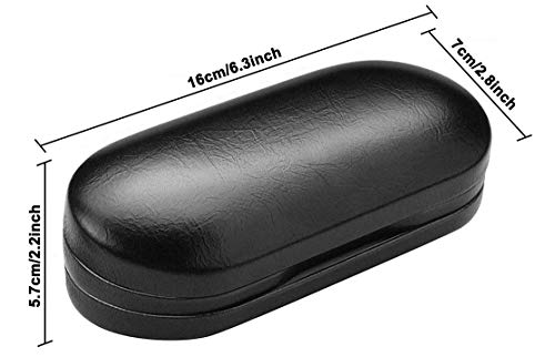 Muf 2 in 1 Double Sided Portable Contact Lens Case and Glasses Case,Dual Use Design with Built-in Mirror, Tweezer and Contact Lens Solution Bottle Included for Travel Kit