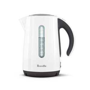 breville the soft top white 1.7 liter cordless electric kettle