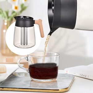 Wood Handle Coldbrew Coffee Maker 12 CUPS 60OZ Glass Tea Carafe
