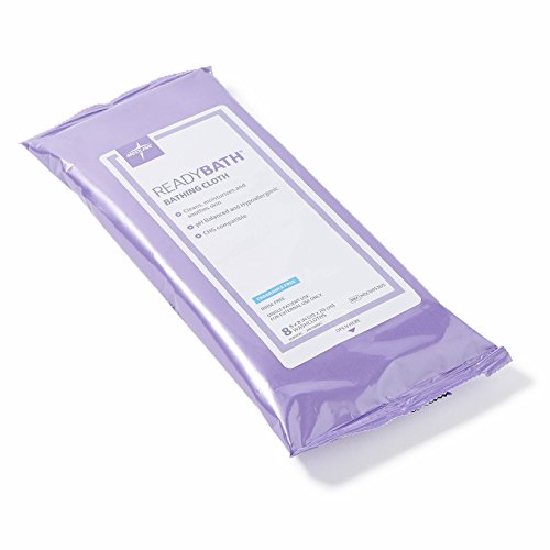 Medline ReadyBath Unscented Body Cleansing Cloths, Standard Weight Wipes (8 Count Pack, 30 Packs)