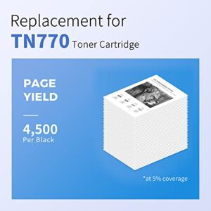 TN770 Toner Cartridge Replacement for Brother TN770 TN760 TN-770 TN 770 Black Toner for HL-L2350DW HL-L2370DW HL-L2395DW HL-L2390DW MFC-L2710DW MFC-L2750DW DCP-L2550DW Printer 2 Pack TN770 Toner