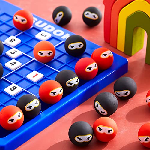 Chivao Ninja Bouncing Balls, Bouncing Ninja Toy Game, Party Favors Bounce Balls, 1.26 Inch Bouncy Balls for Valentine's Day Birthday Party School Outdoor Activities (20 Pcs)