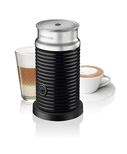 Nespresso Vertuo Next Deluxe Coffee and Espresso Maker by De’Longhi, Pure Chrome with Aeroccino Milk Frother,1.1 liter , Black
