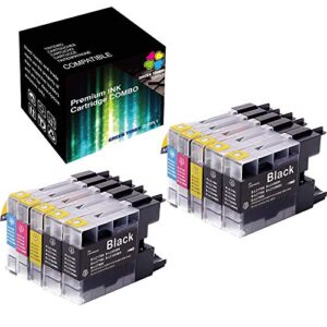 blastcase compatible lc79 high capacity printer ink cartridge 10-pack for brother printers mfc j6510dw j6710dw j6910dw lc-79 4x black, 2x cyan, magenta, yellow