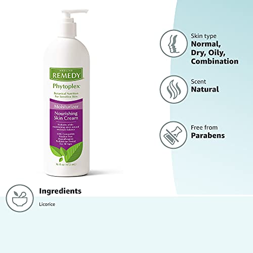 Medline Remedy Phytoplex Nourishing Skin Cream, Skin Moisturizer, Paraben Free Body Lotion, 16 Fl Oz