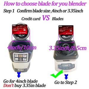 Replacement Parts for Nutri Ninja, 6Fin Blender Male Blade and cups Set for Blender BL660 BL770 BL780 BL740 etc. (6-pack)