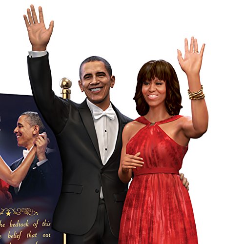 The Bradford Exchange Barack and Michelle Obama Commemorative Tribute Hand-Painted Sculpture