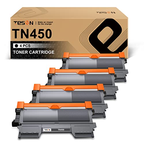 TN450 TN420 TESEN Compatible Toner Cartridge Replacement for Brother TN450 TN420 Black Toner Cartridge Use for HL-2270DW HL-2240 HL-2280DW MFC-7360N DCP-7065DN MFC-7240 IntelliFax-2840 4-Pack