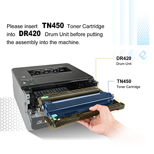 TN450 TN420 TESEN Compatible Toner Cartridge Replacement for Brother TN450 TN420 Black Toner Cartridge Use for HL-2270DW HL-2240 HL-2280DW MFC-7360N DCP-7065DN MFC-7240 IntelliFax-2840 4-Pack