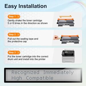 TN450 TN420 TESEN Compatible Toner Cartridge Replacement for Brother TN450 TN420 Black Toner Cartridge Use for HL-2270DW HL-2240 HL-2280DW MFC-7360N DCP-7065DN MFC-7240 IntelliFax-2840 4-Pack