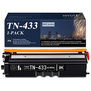 hiyota tn-433 black toner cartridge 1-pack tn 433 tn433 replacement for brother hl-l8260cdw l8360cdw l8360cdwt l9310cdwt l9310cdwtt dcp-l8410cdw mfc-l8610cdw l8690cdw l9570cdwt l9570cdw printer toner