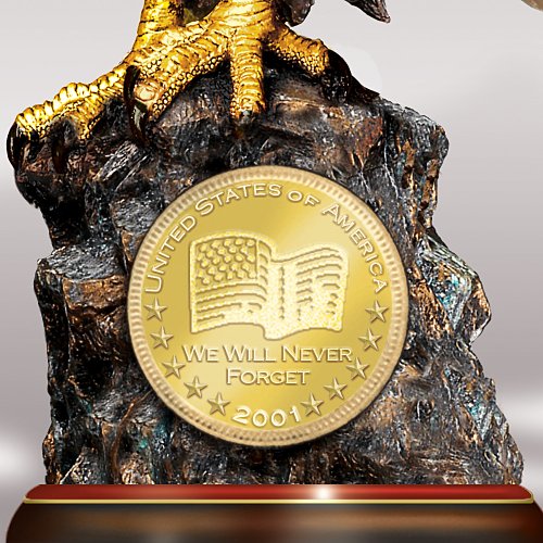 The Bradford Exchange We Will Never Forget: Patriotic Eagle Sculpture Commemorating 9/11/2001