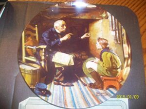bradford exchange c1988 knowles norman rockwell plate – the veteran from the rockwell heritage collection – cp1095