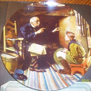 Bradford Exchange c1988 Knowles Norman Rockwell Plate - The Veteran from The Rockwell Heritage Collection - CP1095