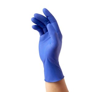 Medline FitGuard Touch Nitrile Exam Gloves, Disposable, Powder-Free, Cobalt Blue, Medium, Box of 300