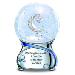 my daughter-in-law, i love you to the moon and back musical glitter globe